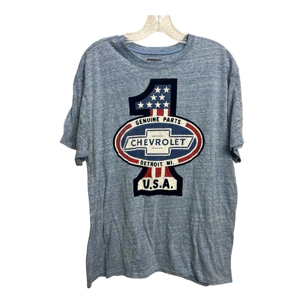 Genuine GM Parts USA Velvet 1 Men’s Blue T Shirt Size L Chevrolet Detroit MI